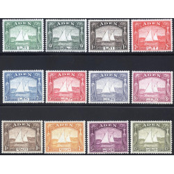 Aden 1937 1 2a-10r Dhow SG 1-12 Scott 1-12 MVLH VLMM