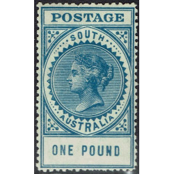 SOUTH AUSTRALIA 1904 QV THICK POSTAGE £1 PERF 12½ SOUTH AUSTRALIA 1904 QV THICK POSTAGE £1 PERF 12½