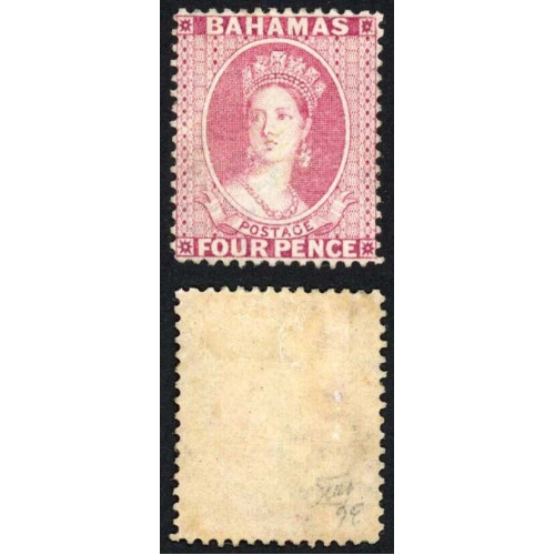 Bahamas SG43 4d Rose Wmk Crown M/M image