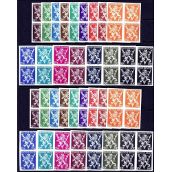 BELGIUM — SCOTT 322-337,338-353 — LION RAMPANT SETS— MNH IMPERFORATE BLOCKS BELGIUM — SCOTT 322-337,338-353 — LION RAMPANT SETS— MNH IMPERFORATE BLOCKS