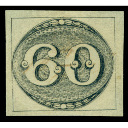 BRAZIL 1843 OLHO DE BOI 60reis black Sc No 2a used VF - 14-7-1847 hand cancel