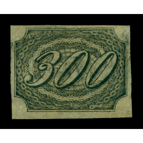 BRAZIL 1844 INCLINADOS 300reis black Scott No 12 used VF RARE Bild