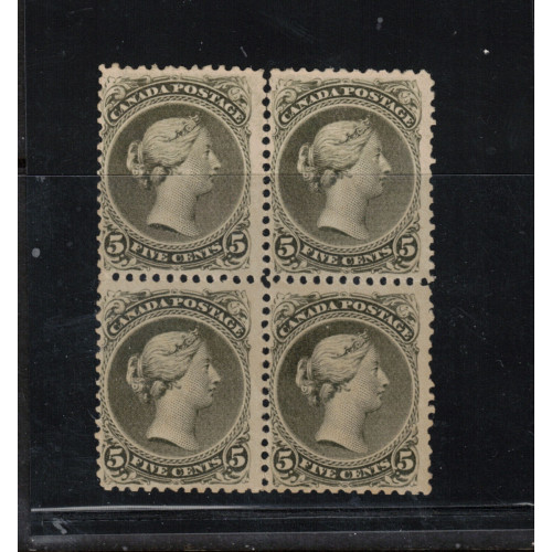 Canada #26iv Mint Fine - Very Fine Block Full Original Gum Lightly Hinged image