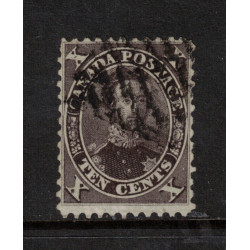 Canada #16 Used Fine+ Black Brown Perf 11.75 True Rich Color Canada #16 Used Fine+ Black Brown Perf 11.75 True Rich Color