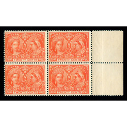 CANADA SC No 59 MARGINAL BLOCK JUBILEE MINT OG NH SCARCE LOT CANADA SC No 59 MARGINAL BLOCK JUBILEE MINT OG NH SCARCE LOT