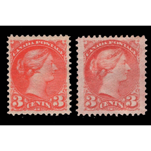CANADA STAMPS SC No 41, 41a 1888-97 MINT OG H image