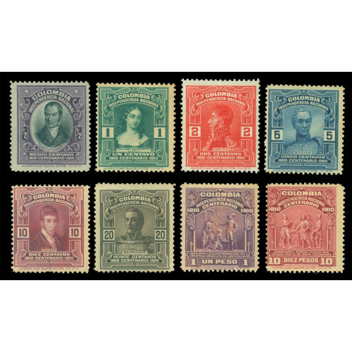 Showing image for COLOMBIA-1910-INDEPENDENCE-Centenary-Scott--No--321-338-UNUSED-set