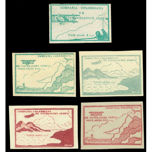 COLOMBIA-1920-AIRMAIL--Navegacion-Aerea--Co-complete-set-Sc-No--C11-C11D-mint Bild