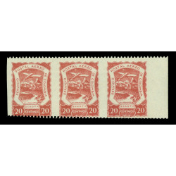 COLOMBIA-1921-SCADTA-Airmail-Plane-over-River-20c-red-brn-HORIZ.-IMPERF-Sc-No-C28a