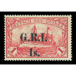 German-Colonies---NEW-BRITAIN-G.R.I.-NEW-GUINEA-1sh-1mk-Sc-No--12-mint-MH-w-cert-RR German-Colonies---NEW-BRITAIN-G.R.I.-NEW-GUINEA-1sh-1mk-Sc-No--12-mint-MH-w-cert-RR