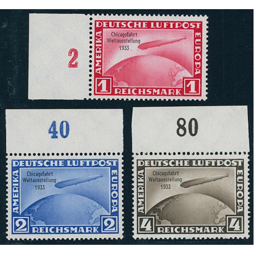 Deutsches-Reich-1933-MiNr.-496-498-Chicagofahrt-Seiten--und-Oberrand Bild