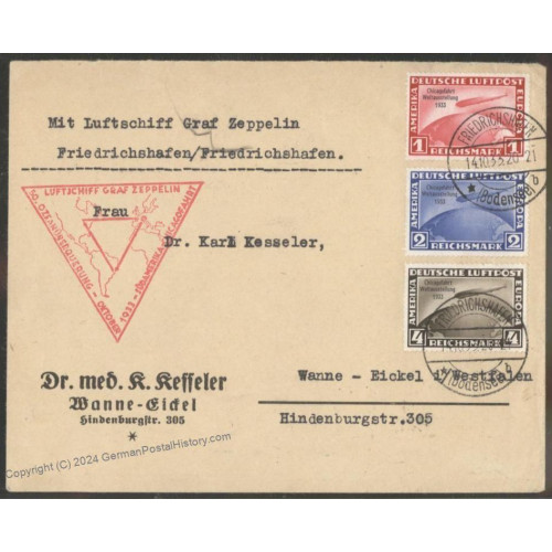 Showing image for Germany-1933-Zeppelin-Mi355-Chicagofahrt-CV1500++-Cover-Wanne-Sieger-Esta