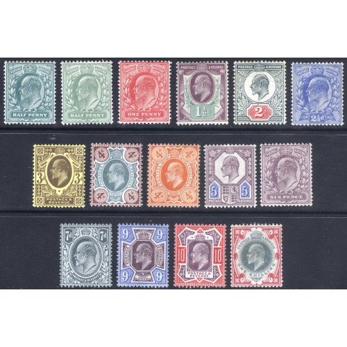 GB-1902-1-2d-1s-EVII-Definitive-DLR-Scott-127-138+143-145-SG-215-257-MLH Bild