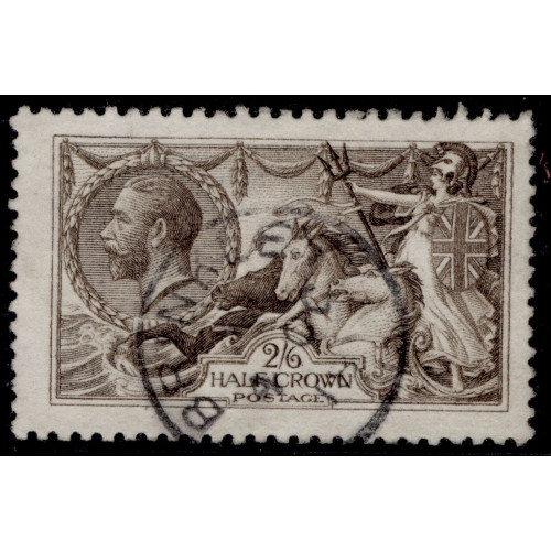 GB-GV-SG408--2s-6d-sepia-(seal-brown)-DE-LA-RUE--FINE-USED Bild