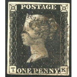 GREAT-BRITAIN-SCOTT--No-1-PENNY-BLACK-USED-4-MARGIN-COPY-AS-SHOWN GREAT-BRITAIN-SCOTT--No-1-PENNY-BLACK-USED-4-MARGIN-COPY-AS-SHOWN