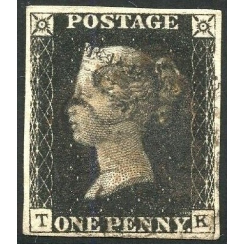 GREAT-BRITAIN-SCOTT--No-1-PENNY-BLACK-USED-4-MARGIN-COPY-AS-SHOWN image