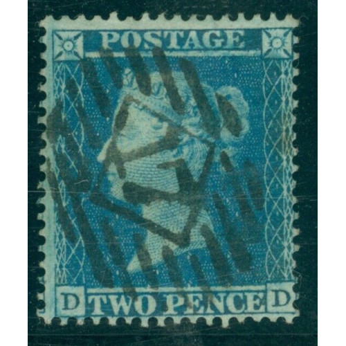 Showing image for SG-27-2d-blue-lettered-DD.-Very-fine-used