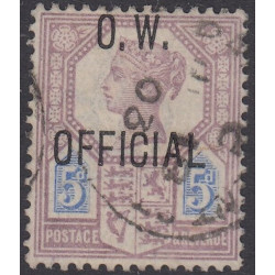 SG-O34-5d-dull-purple-&-blue-O.W.-official.-Very-fine-used SG-O34-5d-dull-purple-&-blue-O.W.-official.-Very-fine-used