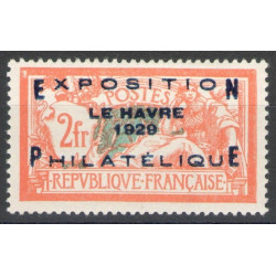 1929 France - France, Esposizione Philatelic le Havre, 2 Francs MNH