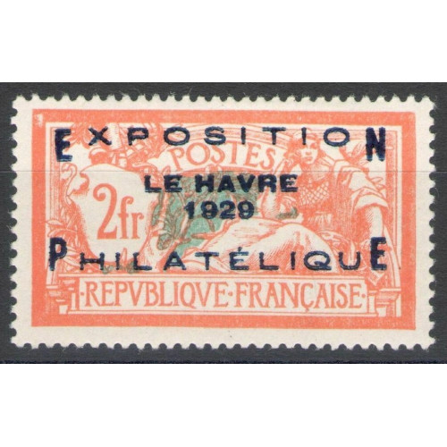 1929 France - France, Esposizione Philatelic le Havre, 2 Francs MNH Bild
