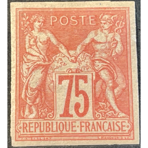 FRANCE No 75a--MINT HINGED---IAI---SINGLE---CARMINE---1876-78 image