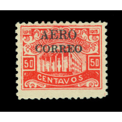 HONDURAS 1925 AIRMAIL overprinted 50c red - Blk overprint - Scott No C8 mint MH