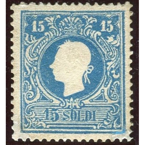 Italian-Lombardy-Venetia-1859-15-soldi-blue-NEW-MNH Bild