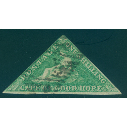 CAPE OF GOOD HOPE 1863 Triangulars - Hope Seated 1sh emerald Sc No 15 Bild