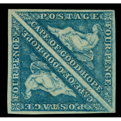 Showing image for CAPE OF GOOD HOPE 1864 Triangulars 4p blue Scott 13 mint MH Superb PAIR