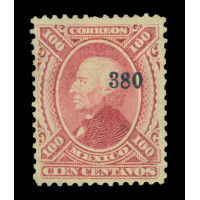 MEXICO-1875-HIDALGO-100c-carmine-Scott--No--116-mint-MH-VF-XF MEXICO-1875-HIDALGO-100c-carmine-Scott--No--116-mint-MH-VF-XF