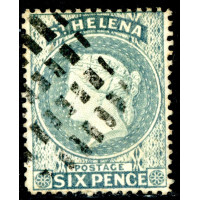 British-Colonies-1861-St-Helena-6p-Blue-Scott--No-2-VFU-H414 British-Colonies-1861-St-Helena-6p-Blue-Scott--No-2-VFU-H414
