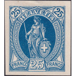 25c blau mit blauem OVAL seltene nicht gelistete Probe im Spezialhandbuch von H.Pfister, Marke mit gleicher Form des 40er-Bogens mit 30Rp Wertaufdruck. Selten. 25c blau mit blauem OVAL seltene nicht gelistete Probe im Spezialhandbuch von H.Pfister, Marke mit gleicher Form des 40er-Bogens mit 30Rp Wertaufdruck. Selten.