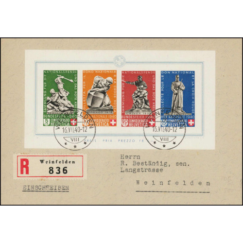 FDC PRO PATRIA schweiz Bild