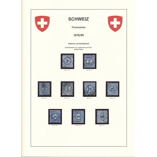 Showing image for Schweiz Portomarken Schöne o Sammlung der Mi.Nr.1-14