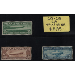 C13---C15-VF-XF-Zeppelin-Set-mint-never-hinged-nice-color