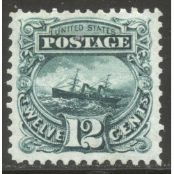 U.S.--No-128-CHOICE-VF-Unused---1875-12-Green--RE-ISSUE