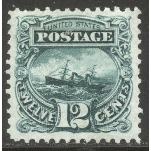 U.S.--No-128-CHOICE-VF-Unused---1875-12-Green--RE-ISSUE image