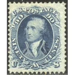 U.S.--No-72-SCARCE-Mint-w-Cert---90c-Blue.