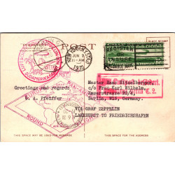 1930-USA-Graf-Zeppelin-LZ-127-Postcard-First-Flight-Cover-to-Germany--No-C-13-FFC