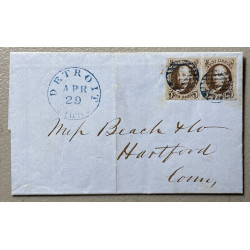 U.S.-1847--No-1b-Imperforate-Pair-on-Cover-cert--Used