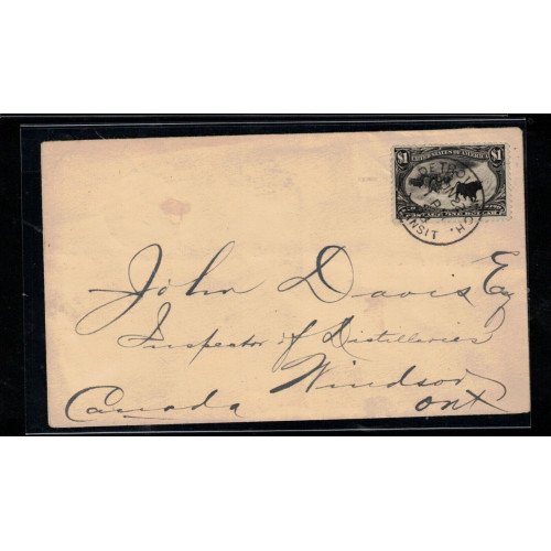 Showing image for USA--No-292-Very-Fine-Used-On-Cover-To-Windsor-Canada
