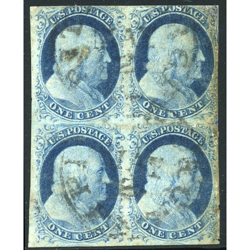 ScNo 7 Block 4. SHOWPIECE! Scott cat. - $1,100.00. w 2021 PSE certificate. Bild