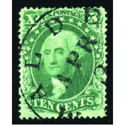 Scott No 34 VF-used. Gorgeous showpiece! With 1990 PSE cert and 2000 PF cert.